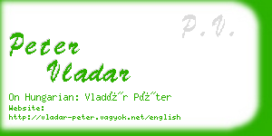 peter vladar business card